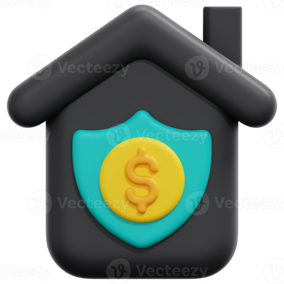 retirement home 3d render icon illustration png