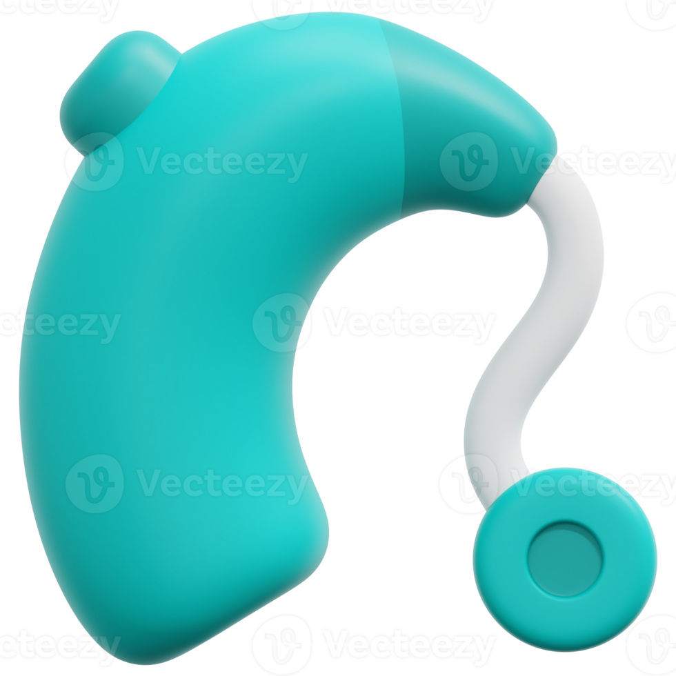 hearing aid 3d render icon illustration png