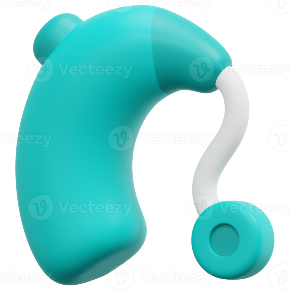 hearing aid 3d render icon illustration png