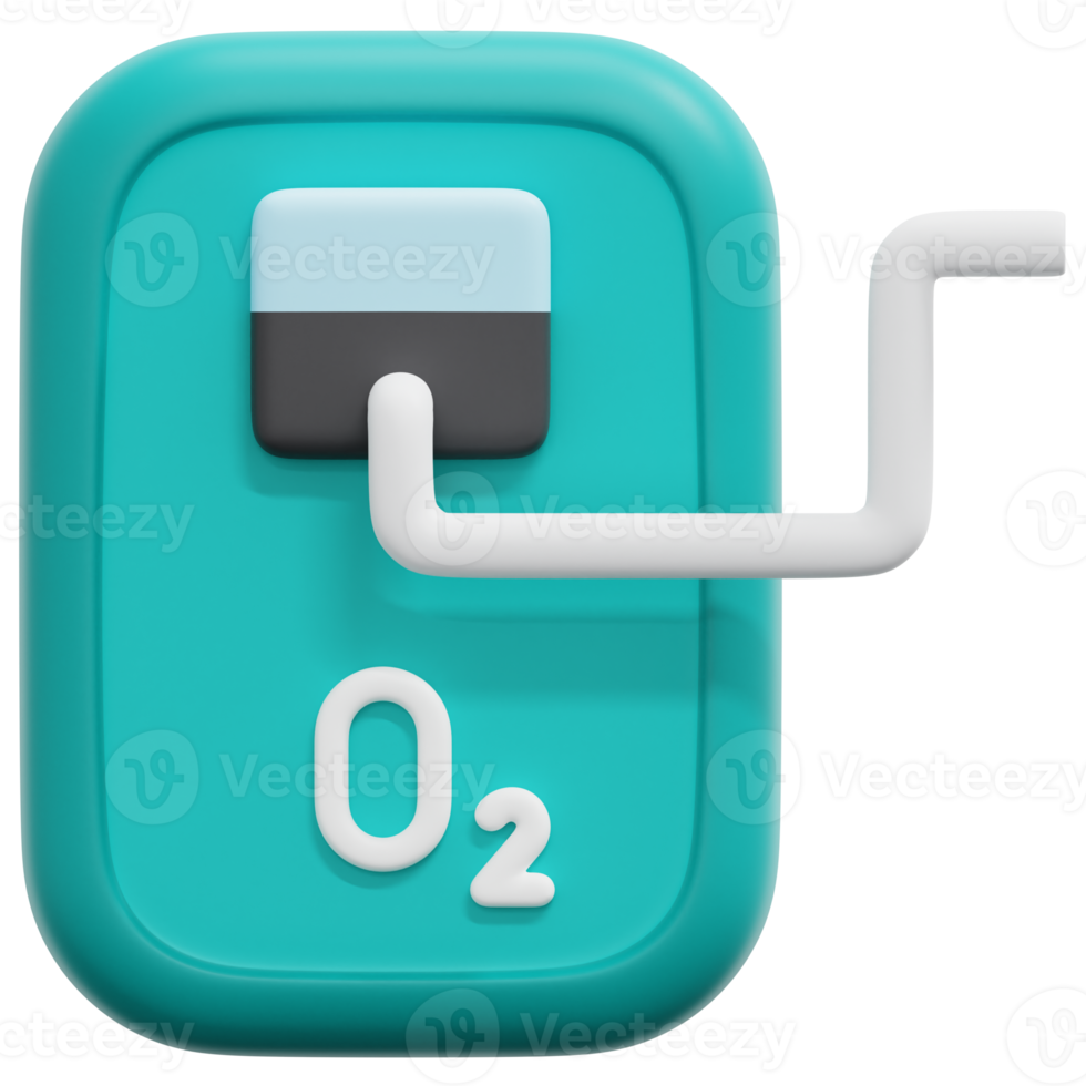 oxygen 3d render icon illustration png