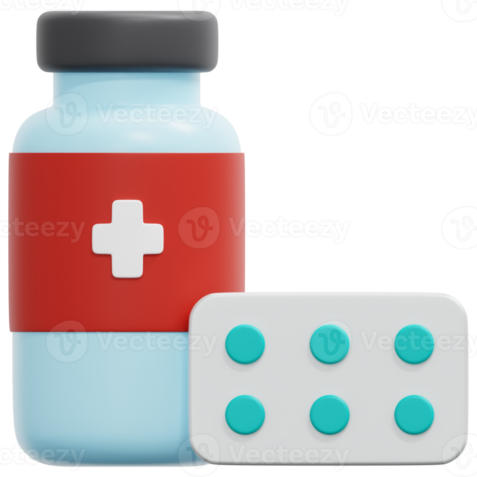 medicine 3d render icon illustration png