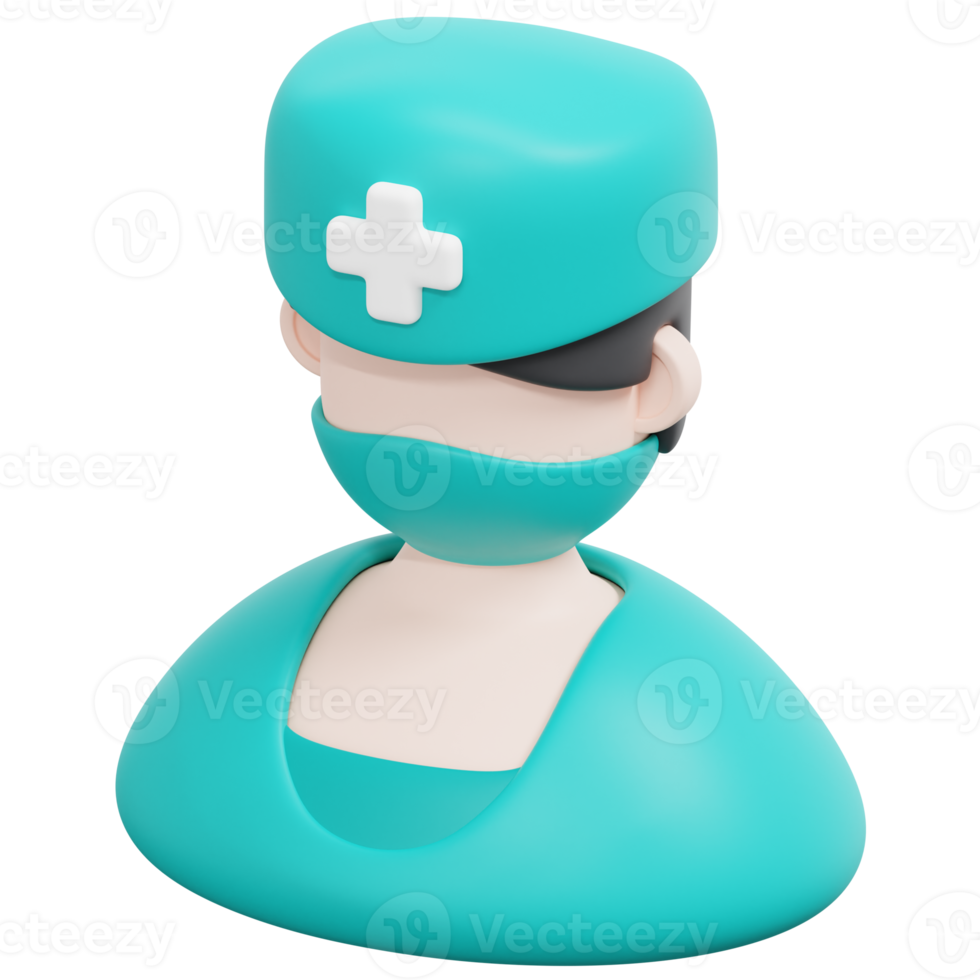 nurse 3d render icon illustration png