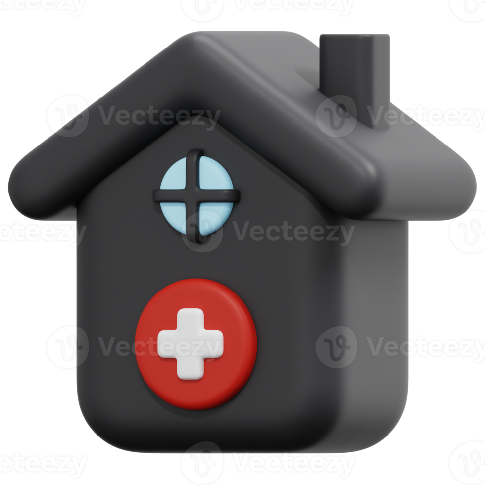 nursing home 3d render icon illustration png