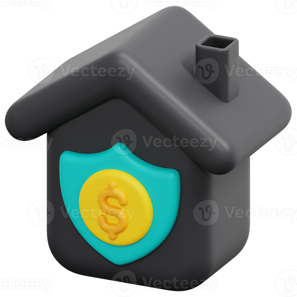 retirement home 3d render icon illustration png