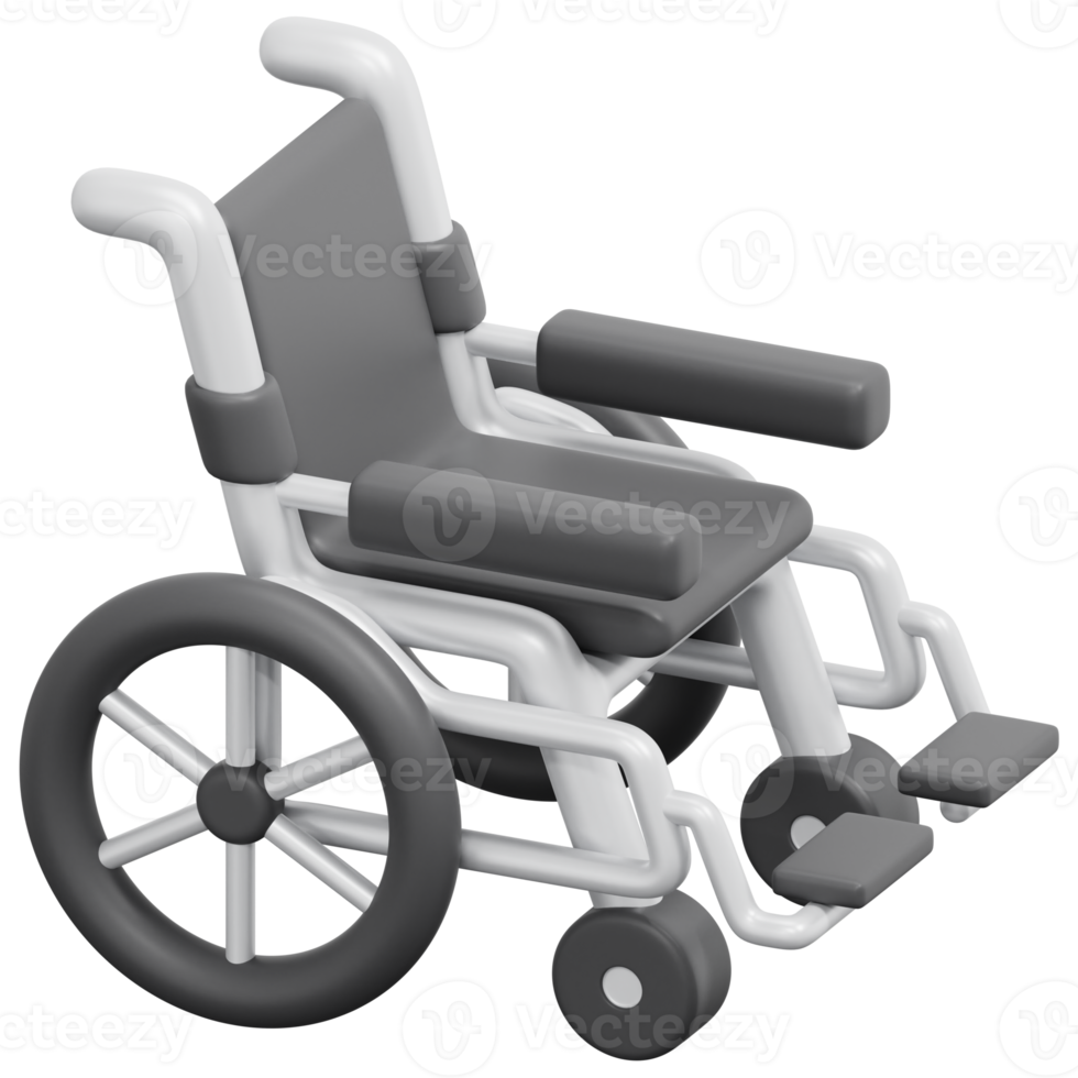 ilustração de ícone de renderização 3d de cadeira de rodas png