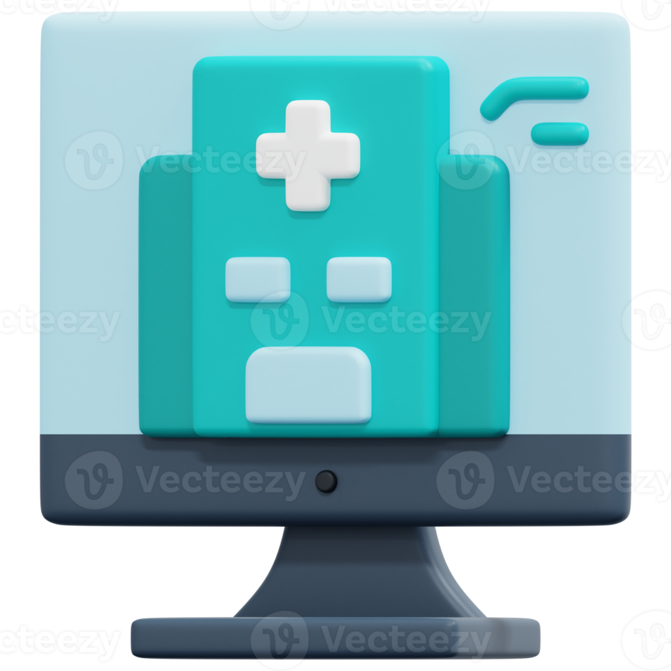 hospital 3d render icon illustration png