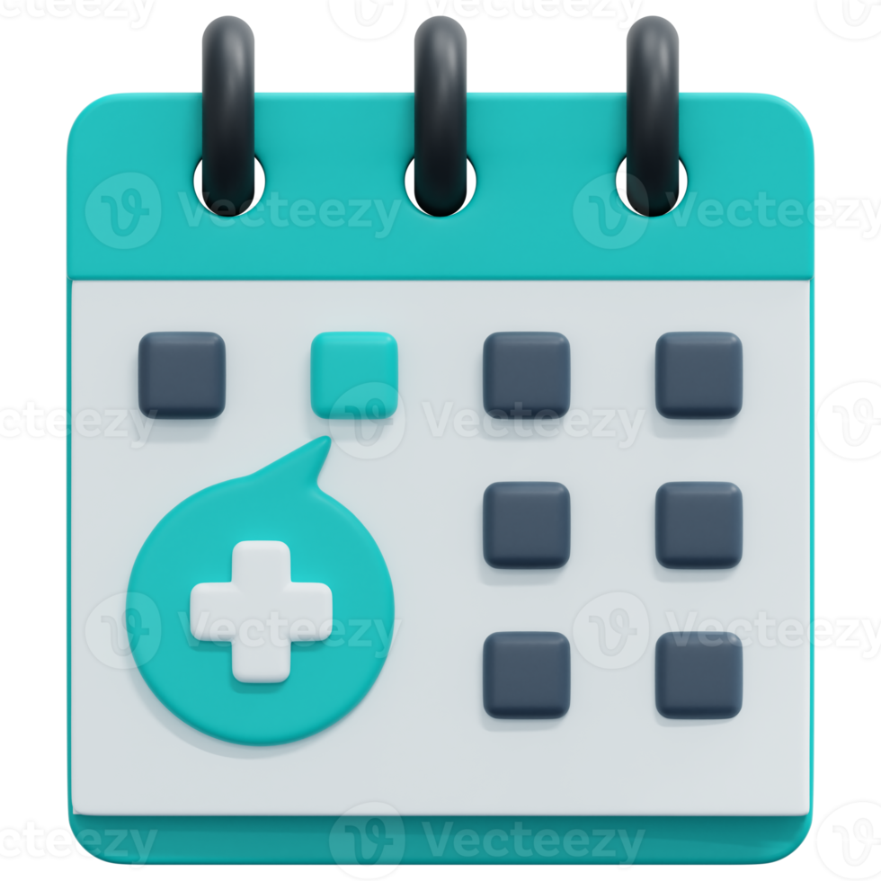 calendar 3d render icon illustration png
