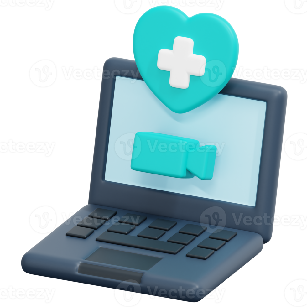laptop 3d render icon illustration png