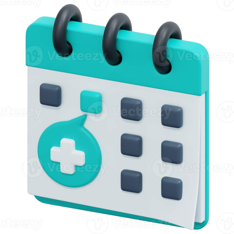 calendar 3d render icon illustration png