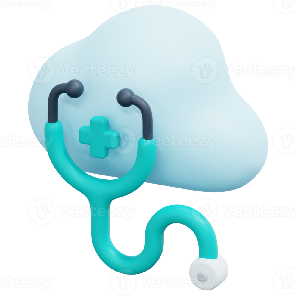 cloud 3d render icon illustration png