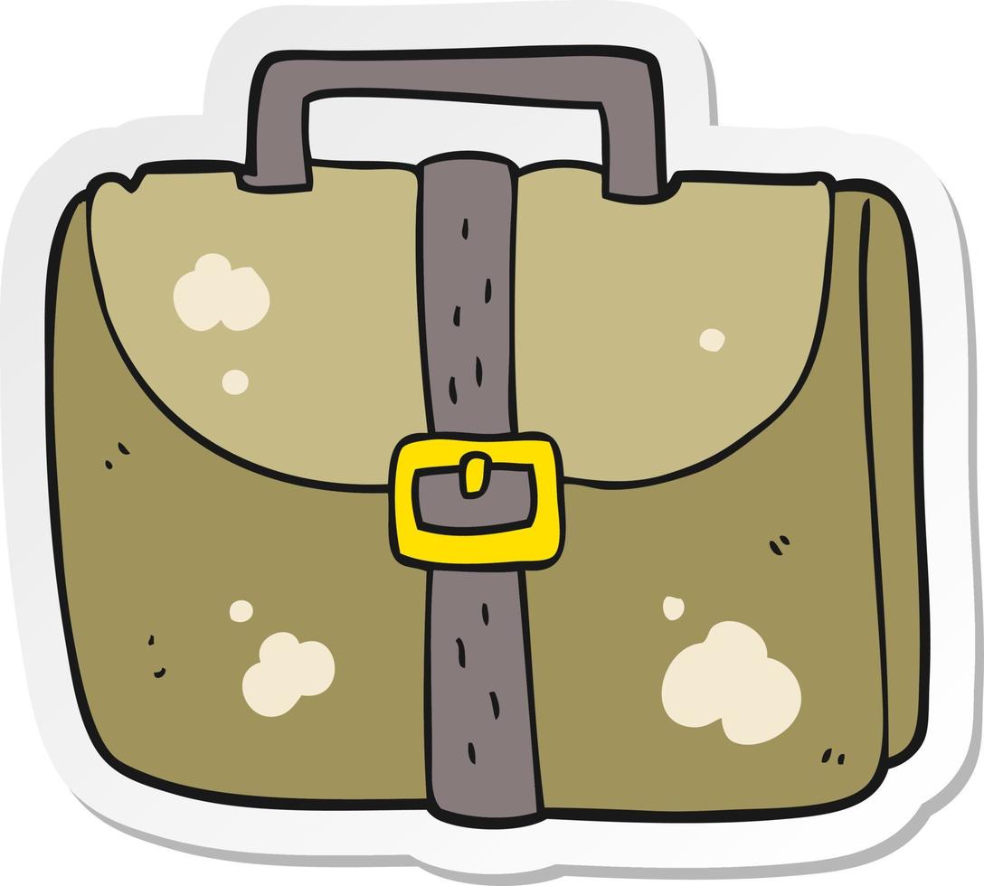 sticker of a cartoon old work bag 11781895 Vector Art at Vecteezy