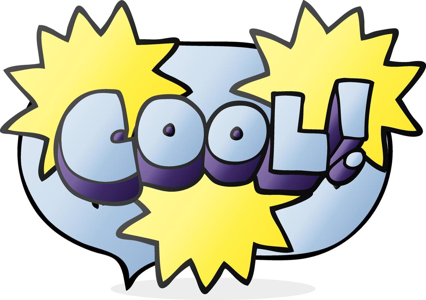 cool freehand drawn speech bubble cartoon symbol vector