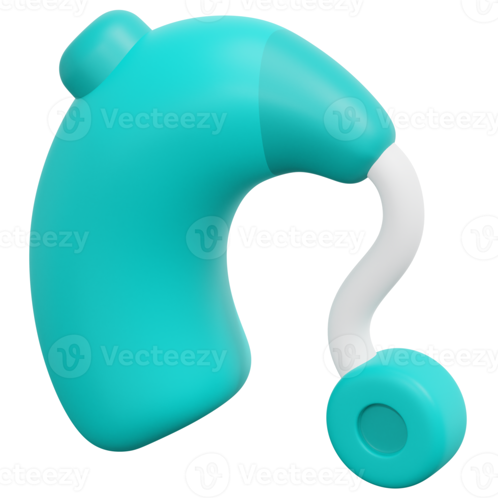 hearing aid 3d render icon illustration png