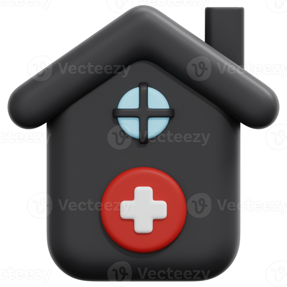 nursing home 3d render icon illustration png