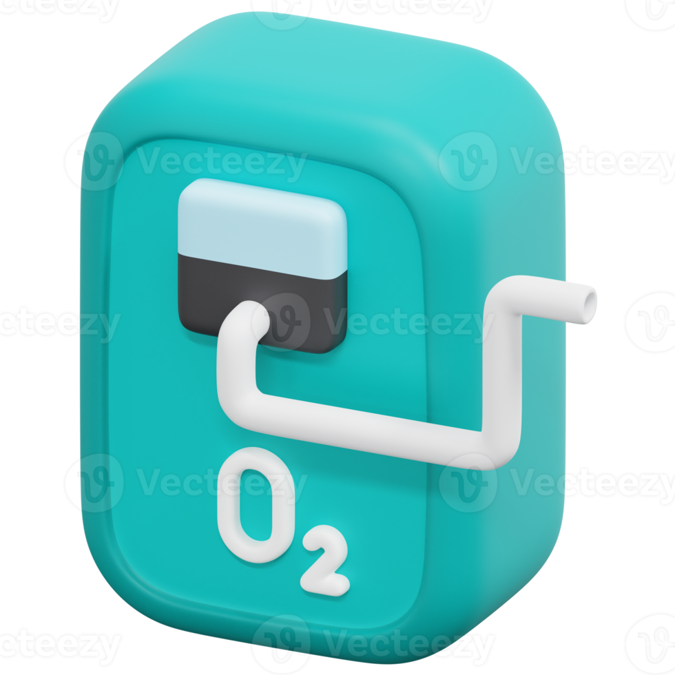 oxygen 3d render icon illustration png