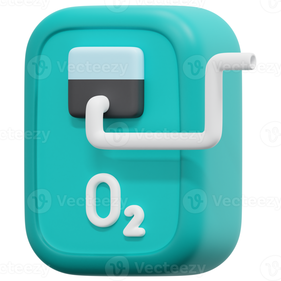 oxygen 3d render icon illustration png