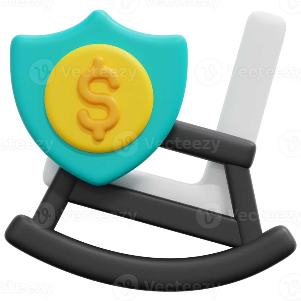 retirement 3d render icon illustration png