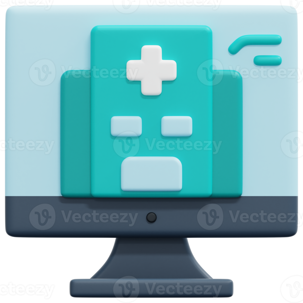 hospital 3d render icon illustration png