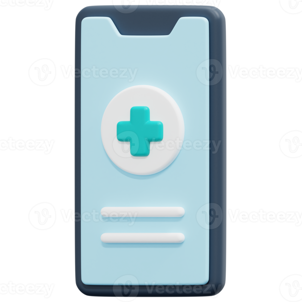 medical app 3d render icon illustration png