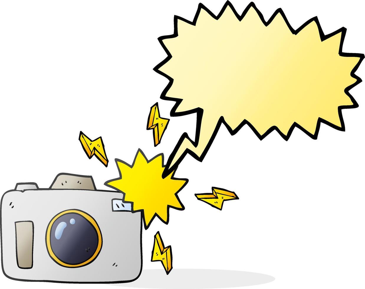 freehand drawn speech bubble cartoon flashing camera 11782160 Vector