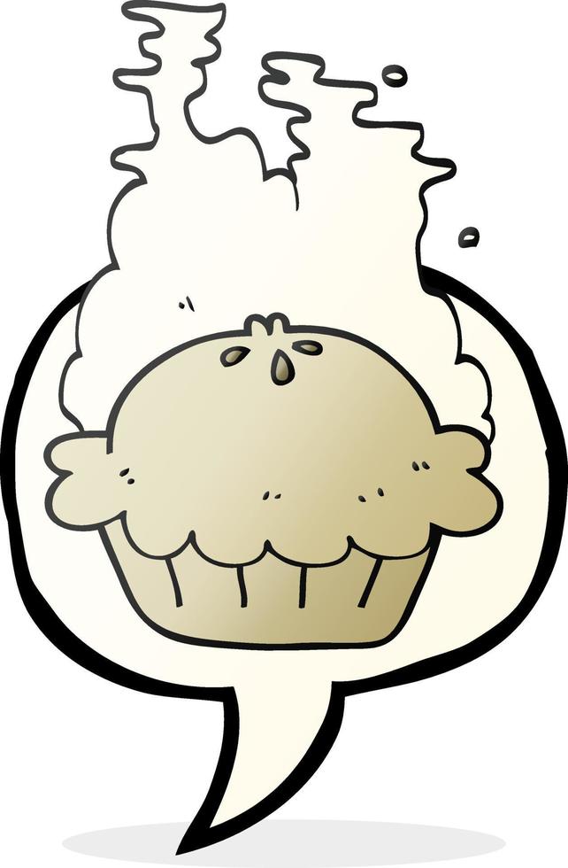 freehand drawn speech bubble cartoon pie vector