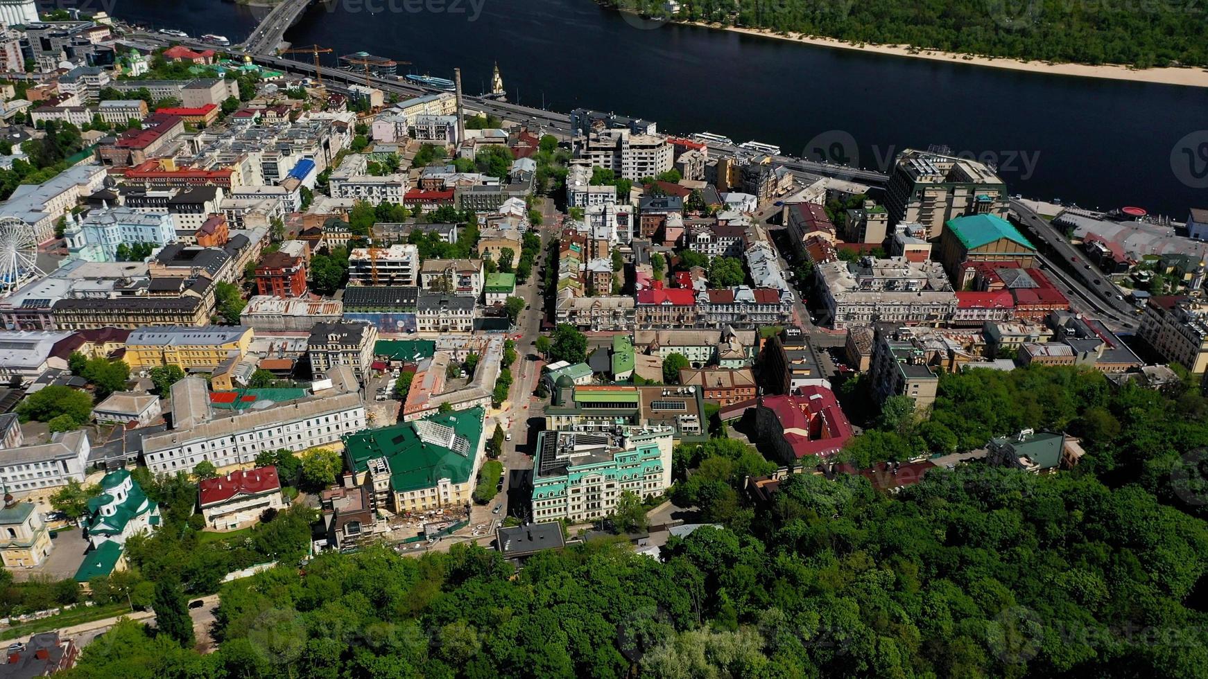 Aerial view of Sofia Square and Mykhailivska Square photo