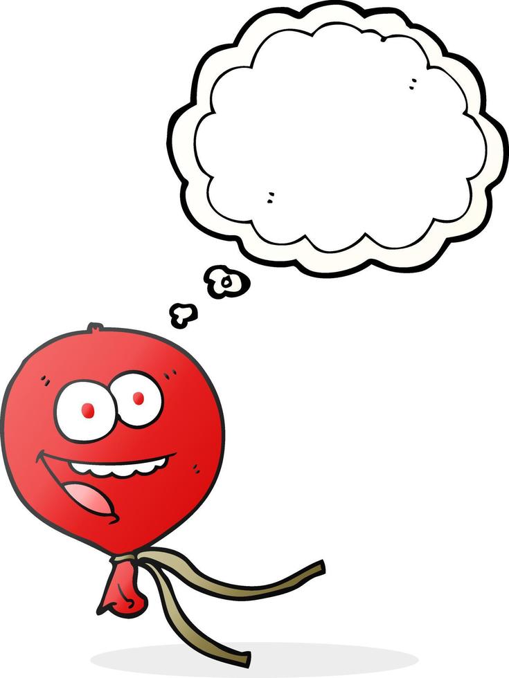 freehand drawn thought bubble cartoon balloon vector