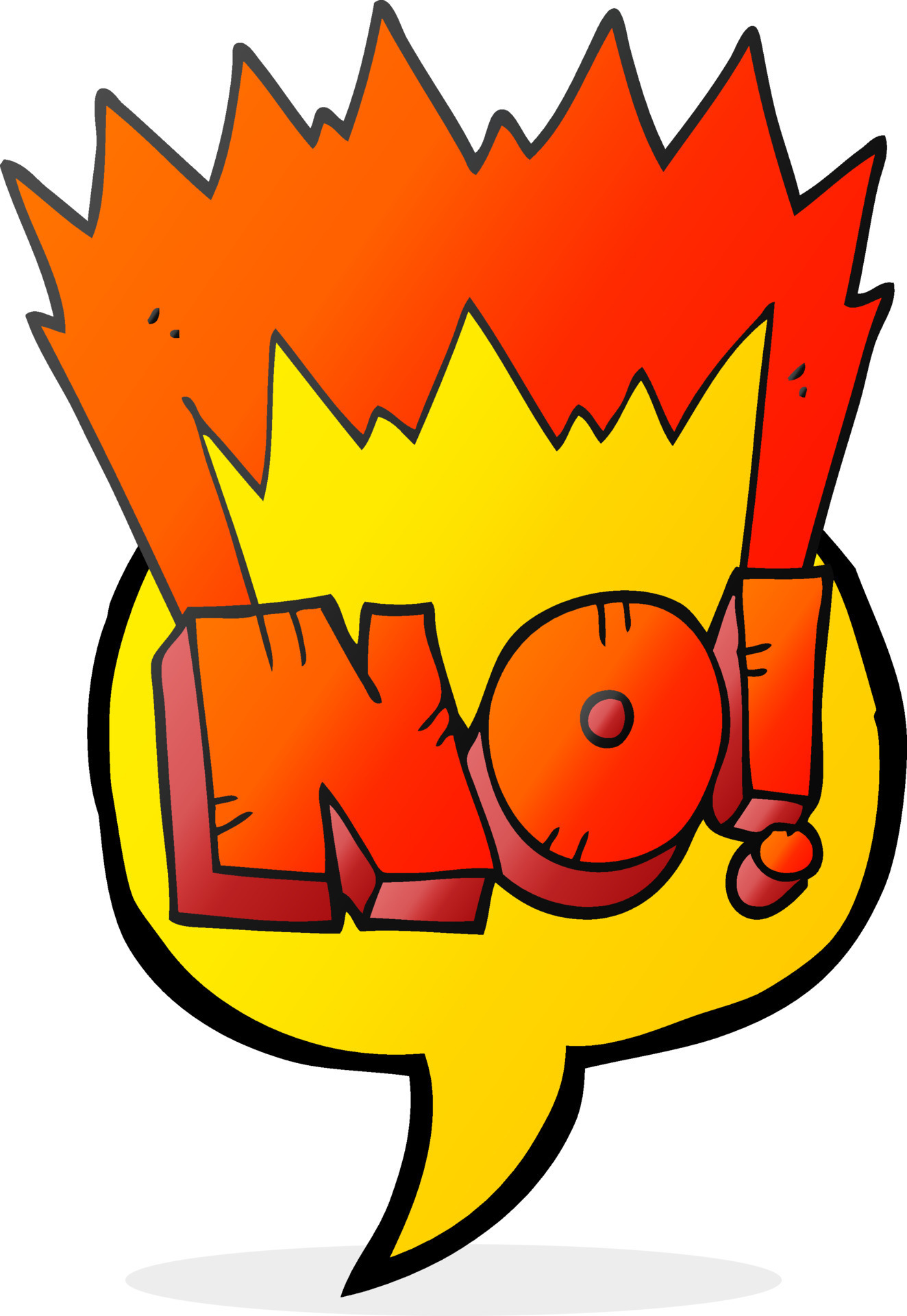 freehand drawn speech bubble cartoon NO shout 11784564 Vector Art at