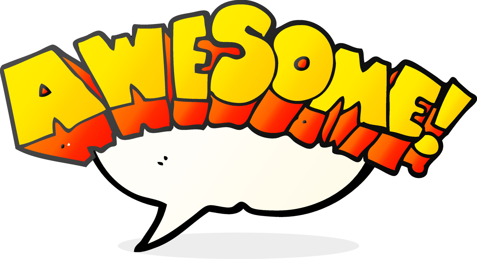 the word awesome clipart