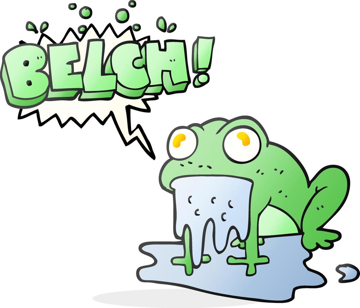 freehand drawn speech bubble cartoon gross little frog vector