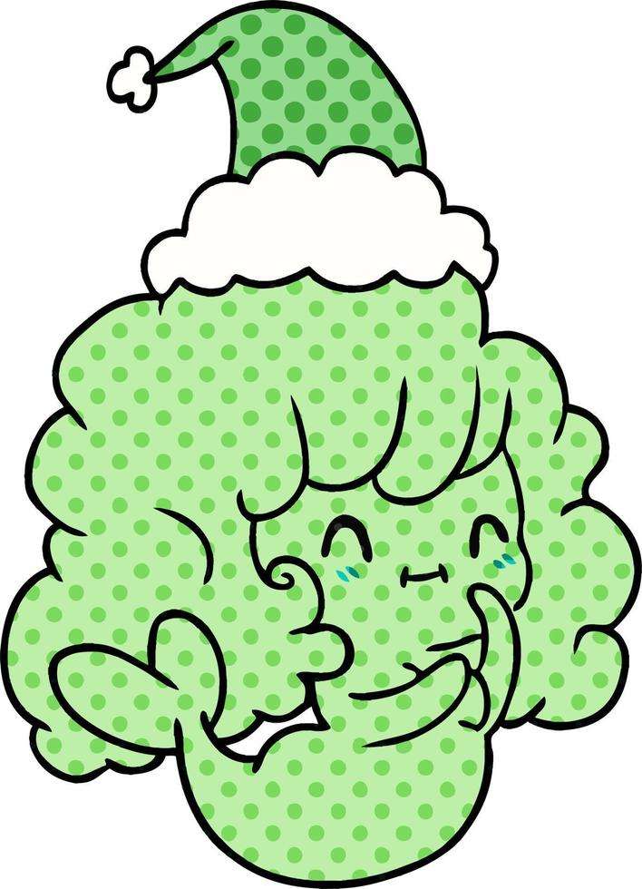 christmas cartoon of kawaii ghost vector