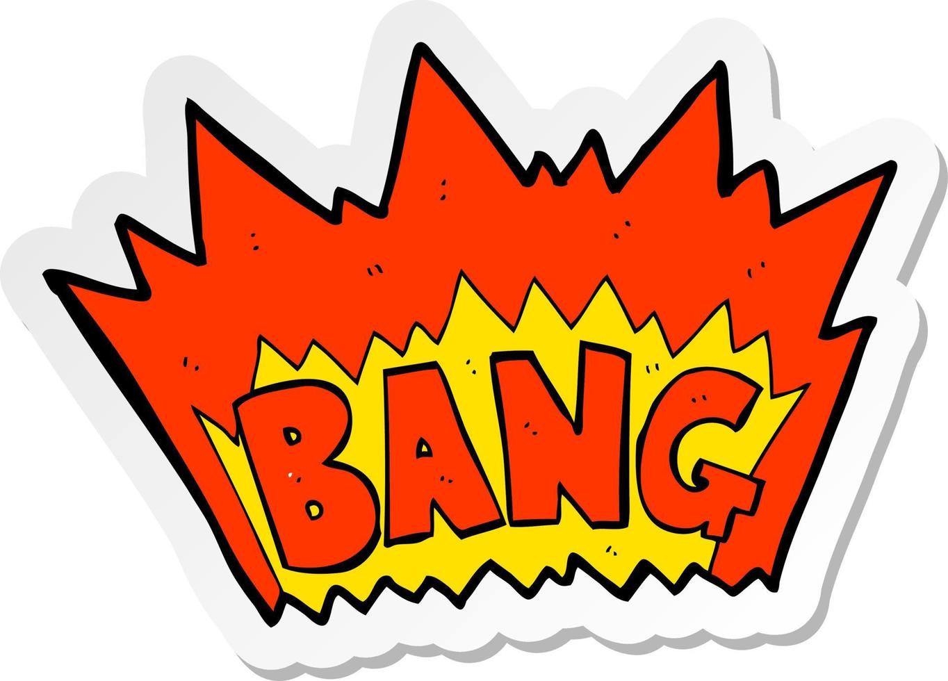 sticker of a cartoon explosion vector