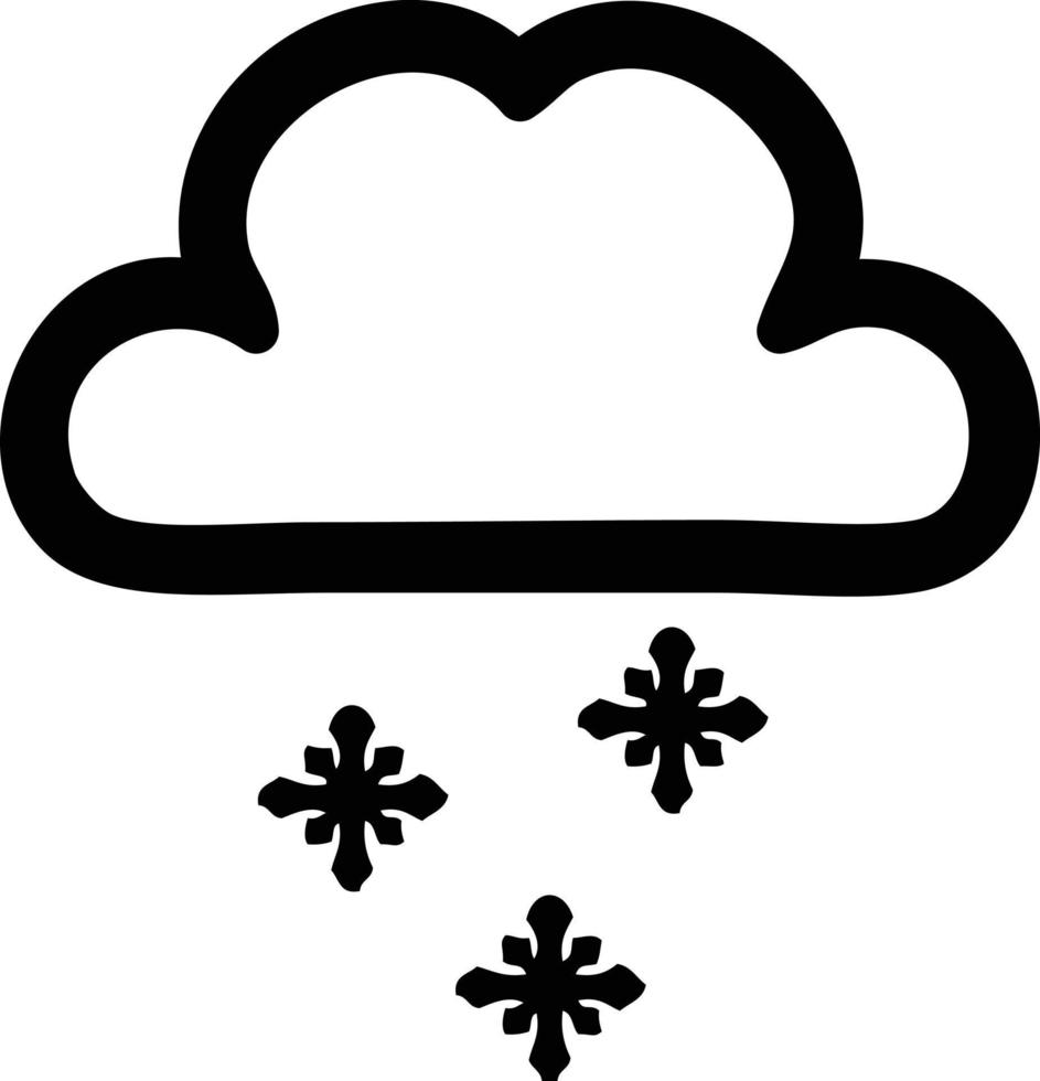 snow cloud icon vector