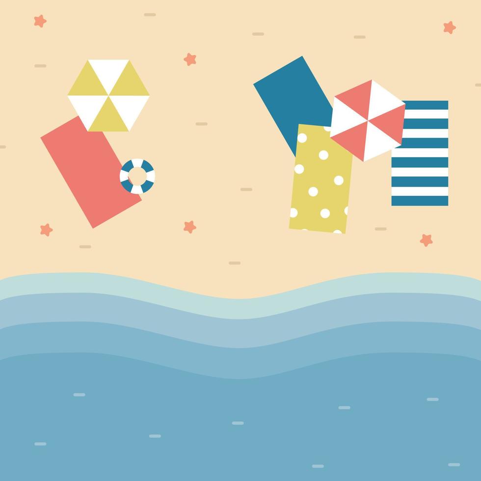 Beach Flat Design Illustration vector