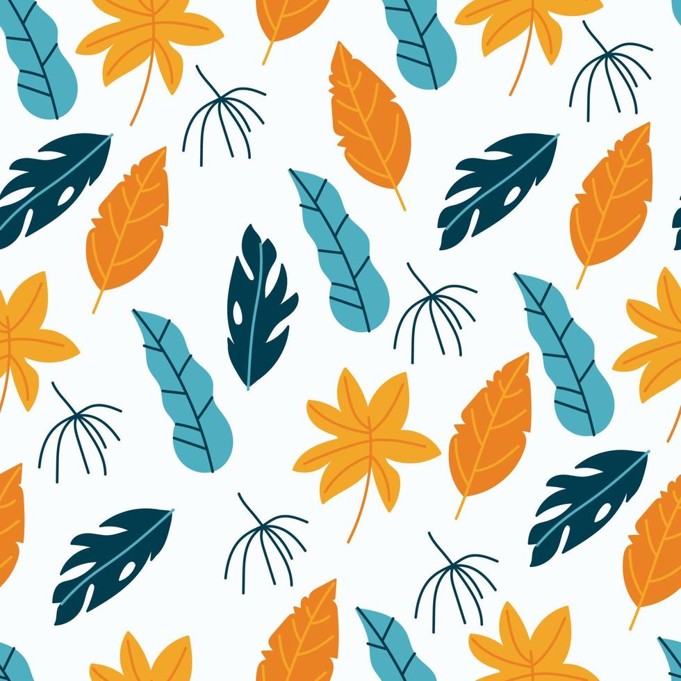 Seamless Pattern full of Leaves vector