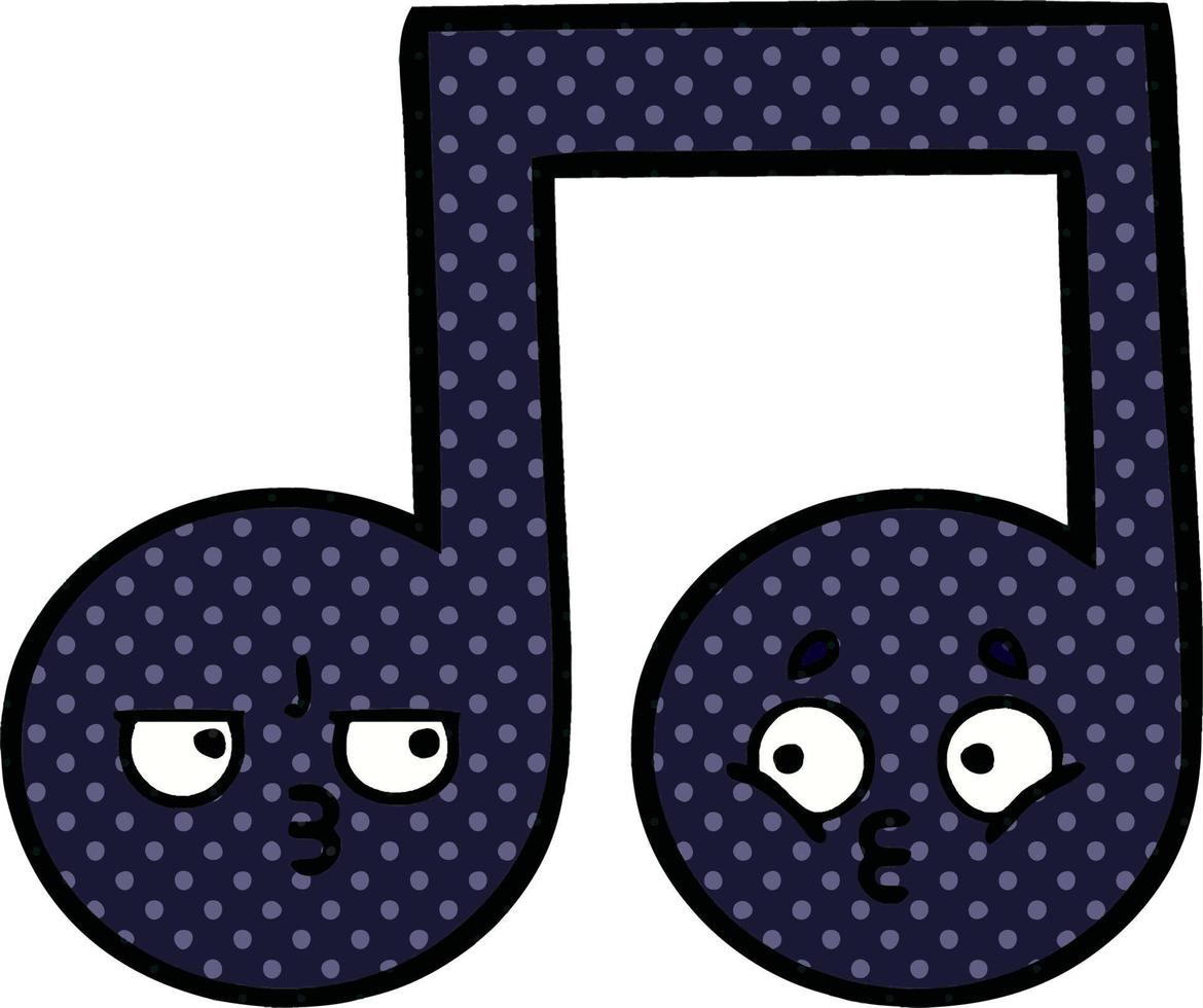 comic book style cartoon musical note vector