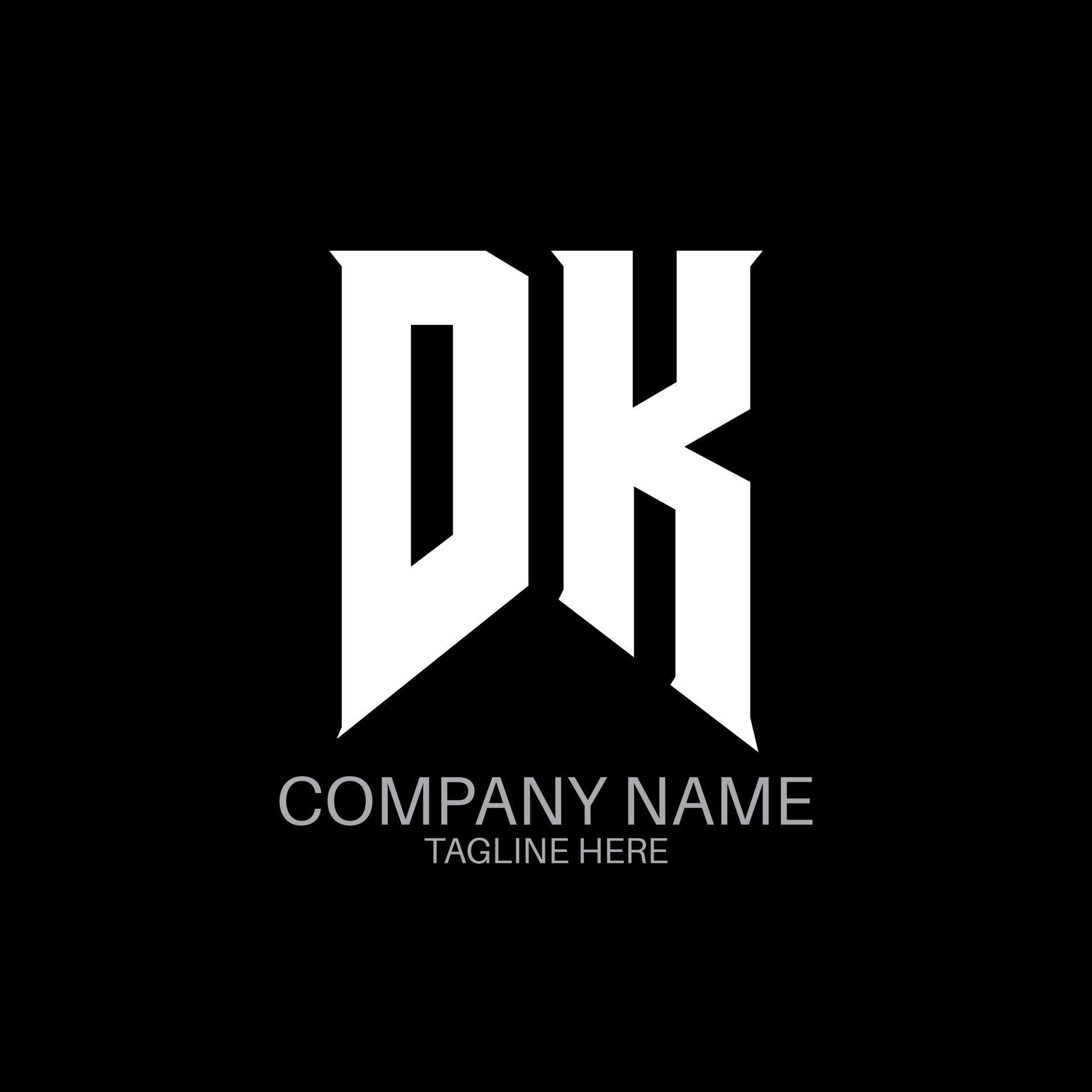 DK Letter Logo Design Initial letters DK gaming #39 s logo icon for