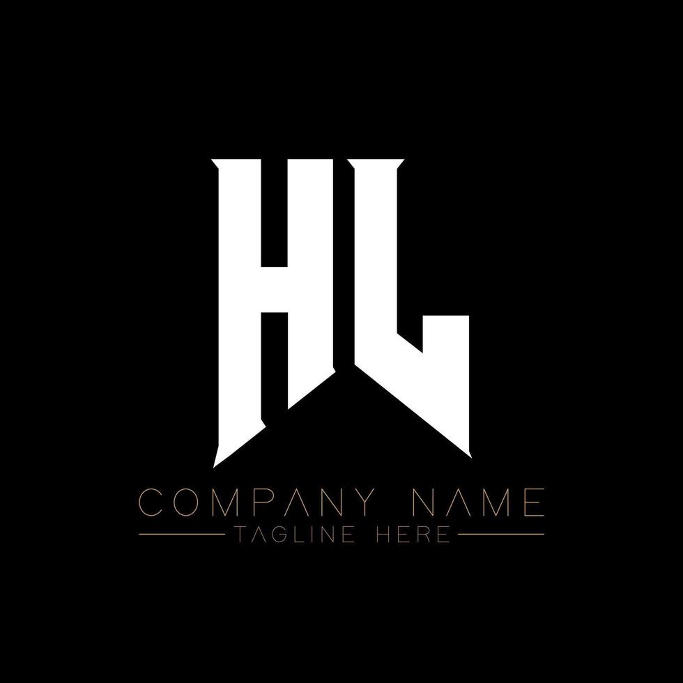 HL Letter Logo Design. Initial letters HL gaming's logo icon for technology companies. Tech letter HL minimal logo design template. HL letter design vector with white and black colors. HL