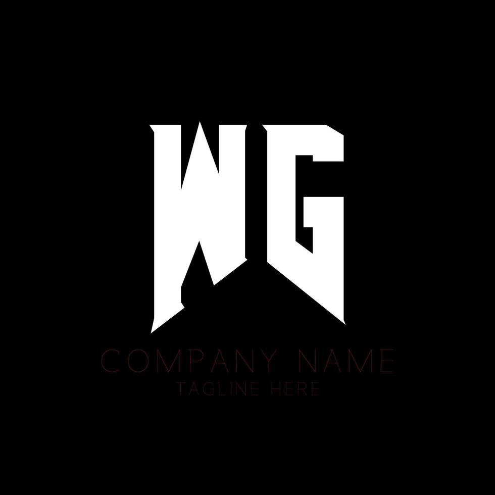 WG Letter Logo Design. Initial letters WG gaming's logo icon for technology companies. Tech letter WG minimal logo design template. W G letter design vector with white and black colors. wg, w g