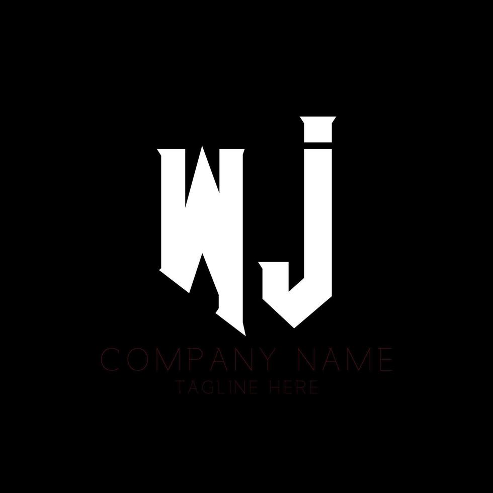 diseño del logotipo de la letra wj. letras iniciales wj icono del logotipo de juegos para empresas de tecnología. plantilla de diseño de logotipo mínimo tech letter wj. vector de diseño de letra wj con colores blanco y negro. wj, wj
