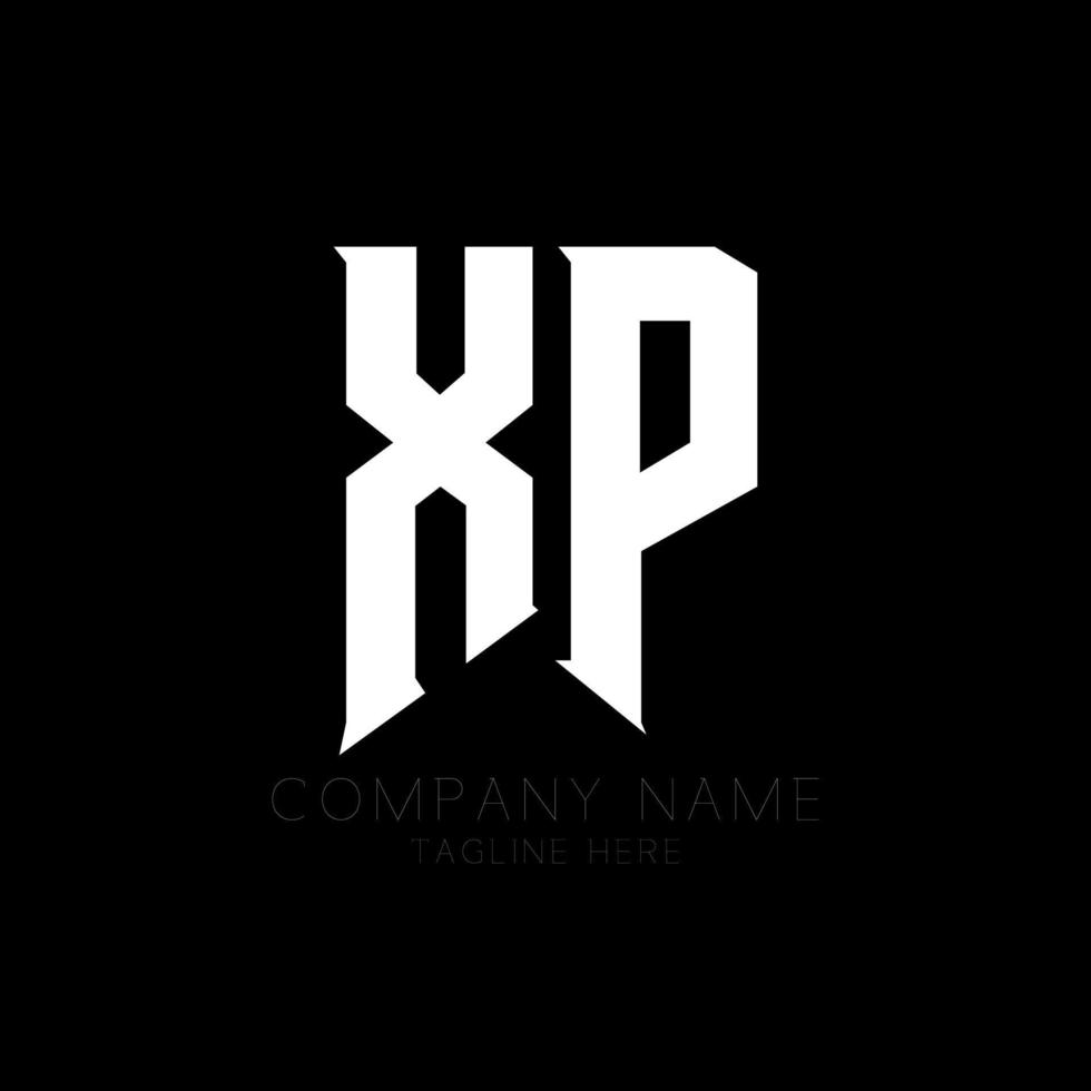 XP Letter Logo Design. Initial letters XP gaming's logo icon for technology companies. Tech letter XP minimal logo design template. X P letter design vector with white and black colors. xp, x p