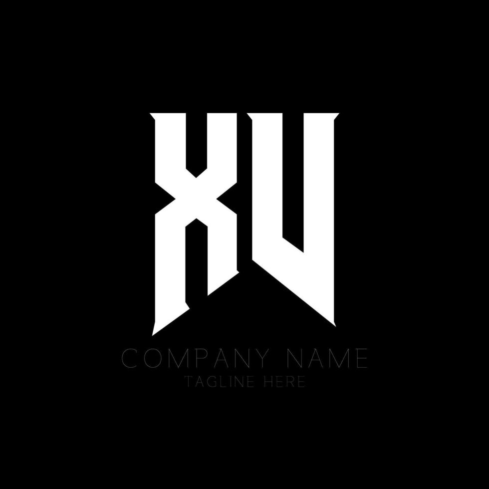 XV Letter Logo Design. Initial letters XV gaming's logo icon for technology companies. Tech letter XV minimal logo design template. X V letter design vector with white and black colors. xv, x v