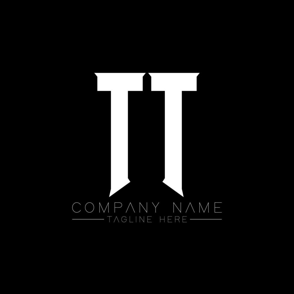 TT Letter Logo Design. Initial letters TT gaming's logo icon for technology companies. Tech letter TT minimal logo design template. TT letter design vector with white and black colors. TT