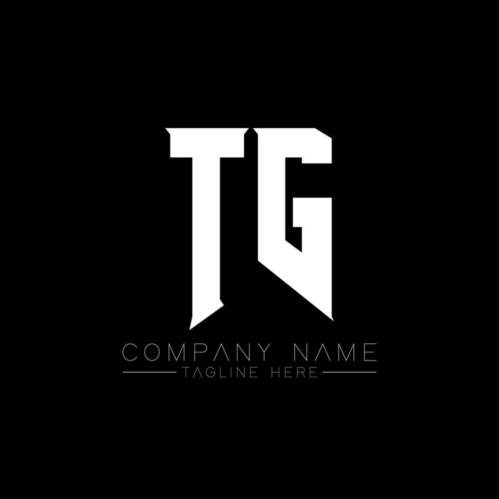 TG Letter Logo Design. Initial letters TG gaming's logo icon for technology companies. Tech letter TG minimal logo design template. TG letter design vector with white and black colors. TG