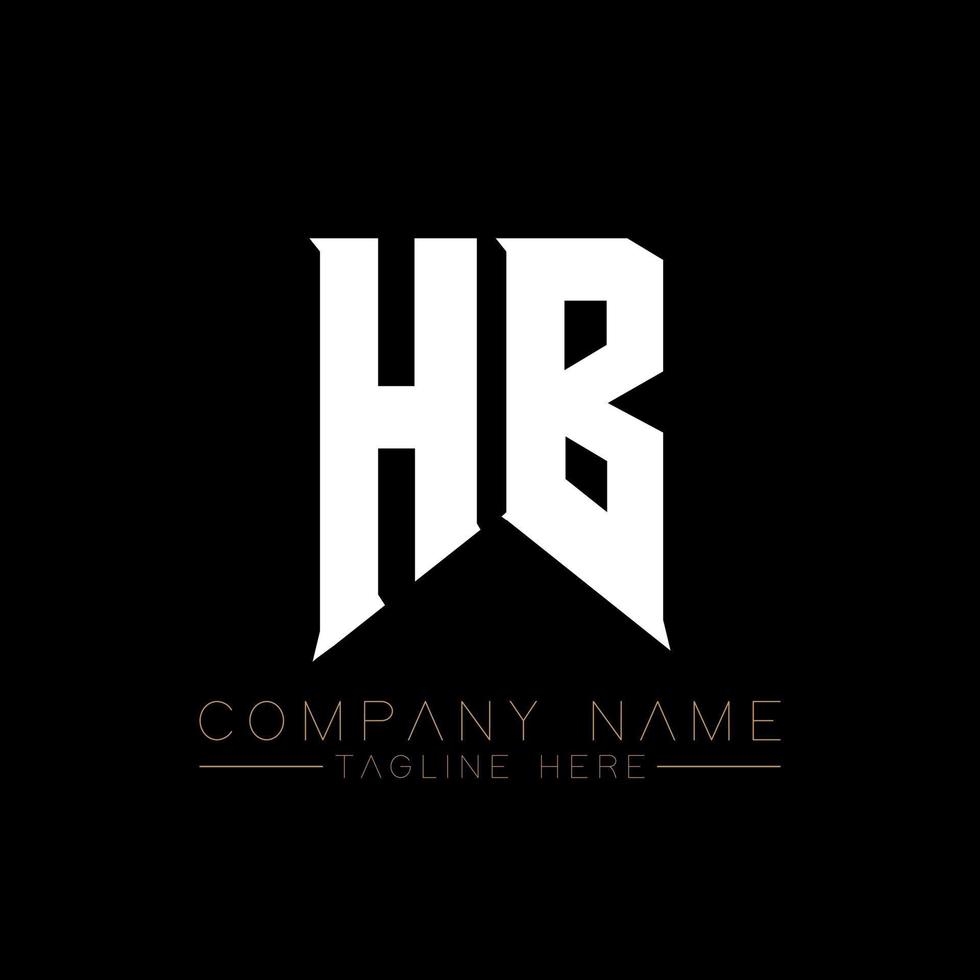 HB Letter Logo Design. Initial letters HB gaming's logo icon for technology companies. Tech letter HB minimal logo design template. HB letter design vector with white and black colors. HB