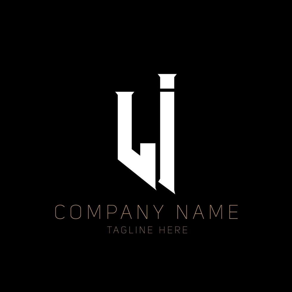 LI Letter Logo Design. Initial letters LI gaming's logo icon for technology companies. Tech letter LI minimal logo design template. LI letter design vector with white and black colors. LI