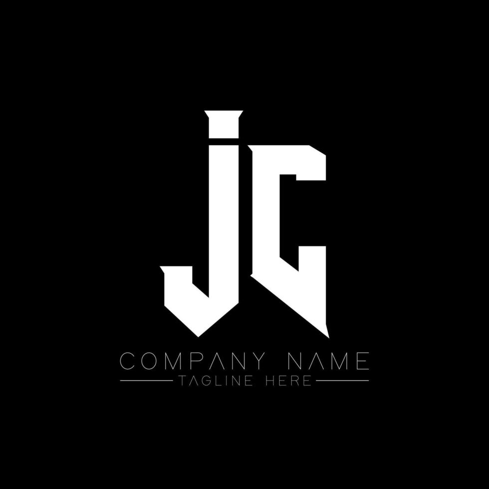 JC Letter Logo Design. Initial letters JC gaming's logo icon for technology companies. Tech letter JC minimal logo design template. JC letter design vector with white and black colors. JC