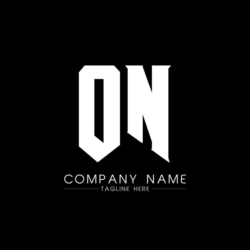 ON Letter Logo Design. Initial letters ON gaming's logo icon for technology companies. Tech letter ON minimal logo design template. ON letter design vector with white and black colors. ON