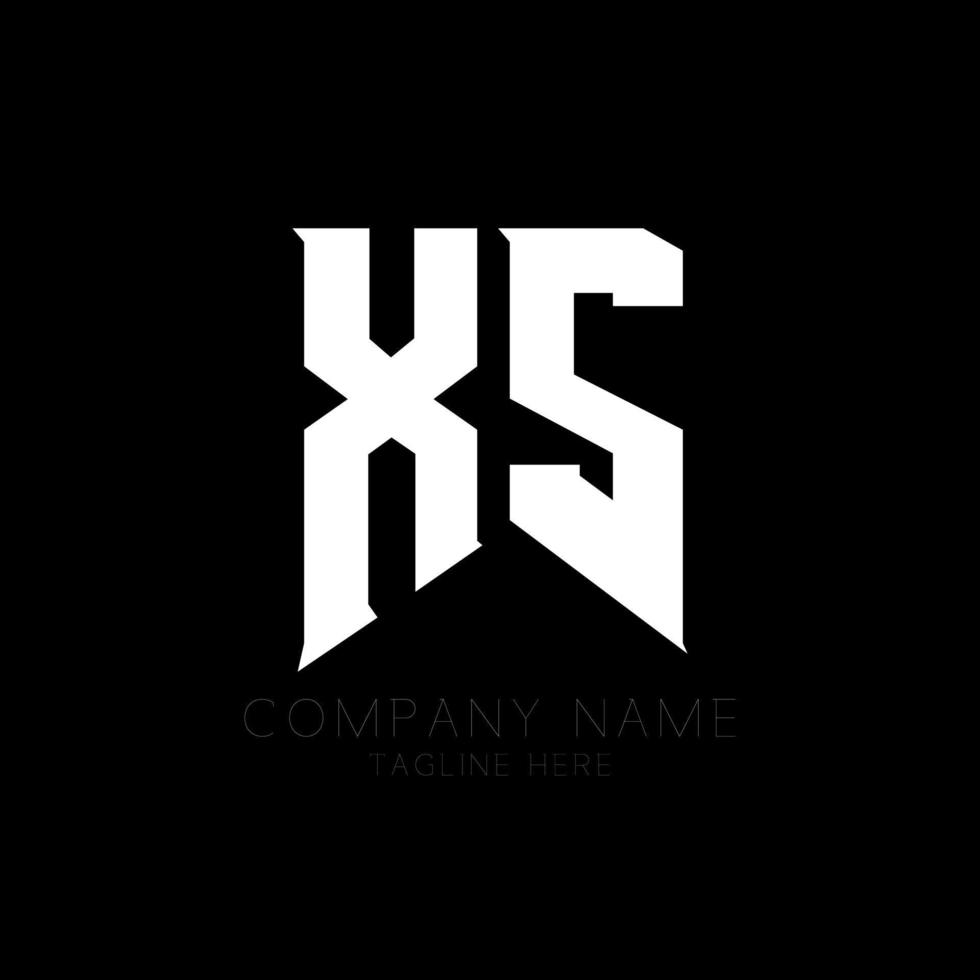 diseño del logotipo de la letra xs. letras iniciales xs icono del logotipo de juegos para empresas de tecnología. plantilla de diseño de logotipo mínimo tech letter xs. vector de diseño de letras xs con colores blanco y negro. xs