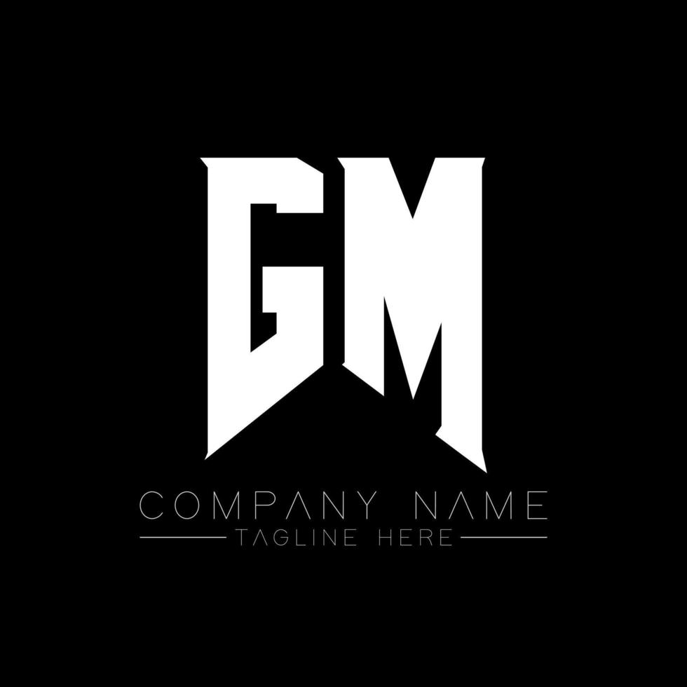 GM Letter Logo Design. Initial letters GM gaming's logo icon for